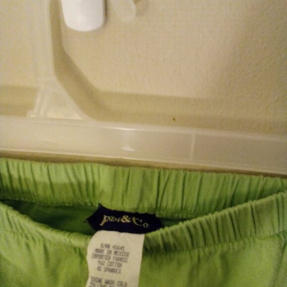 Denim & Co Capri Pants Women 3X Pull On Elastic Pockets Green - Picture 9 of 14